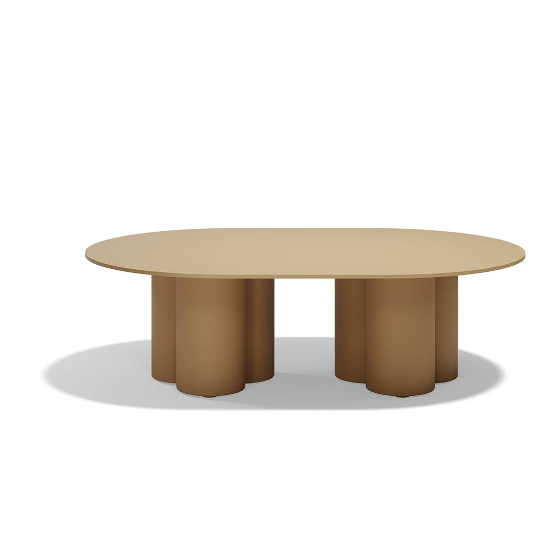 05 Vondom Mel Round Center Table Ramon Esteve 66504 Camel 
