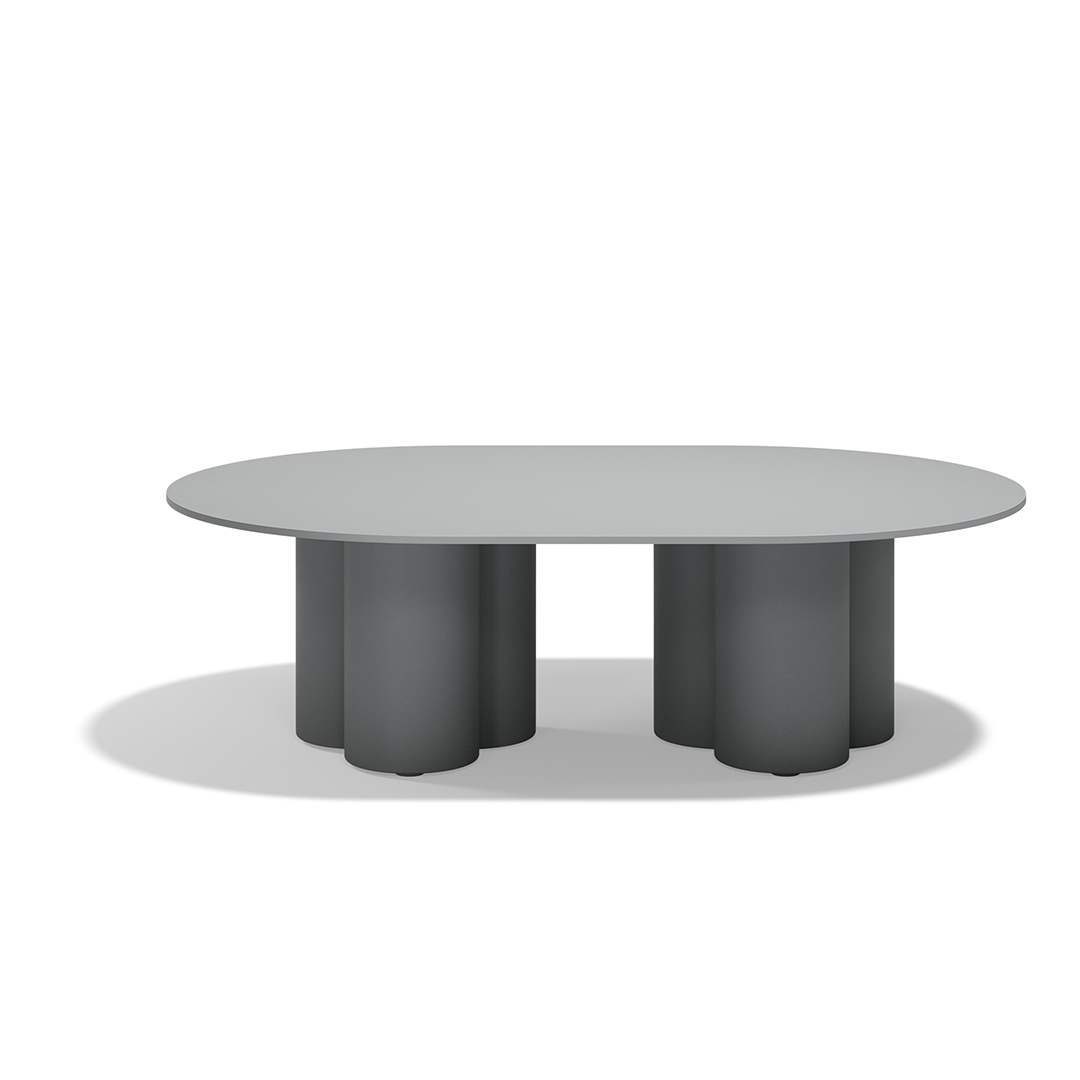 11 Vondom Mel Round Center Table Ramon Esteve 66504 Gray 