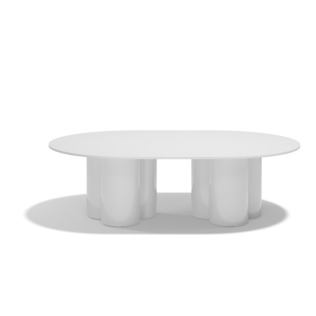16 Vondom Mel Round Center Table Ramon Esteve 66504F White Lacquered 