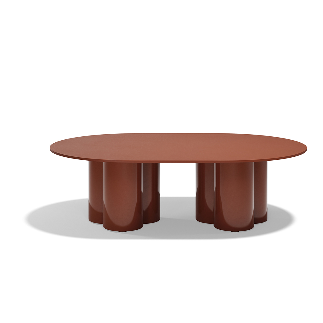 21 Vondom Mel Round Center Table Ramon Esteve 66504F Clay Lacquered 