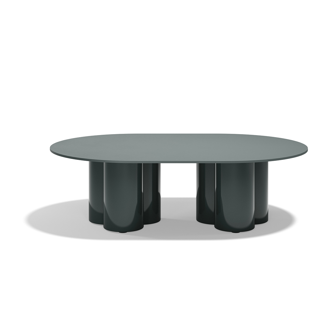 24 Vondom Mel Round Center Table Ramon Esteve 66504F Green Lacquered 