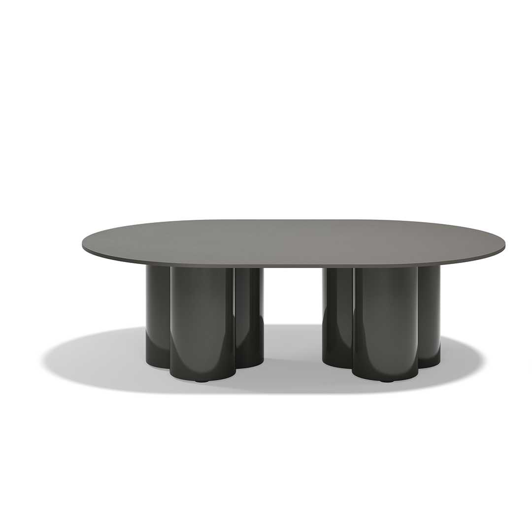 27 Vondom Mel Round Center Table Ramon Esteve 66504F Anthracite Lacquered 