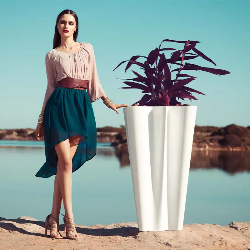 Bye-Bye outdoor vase planter by Harry Paul Vondom