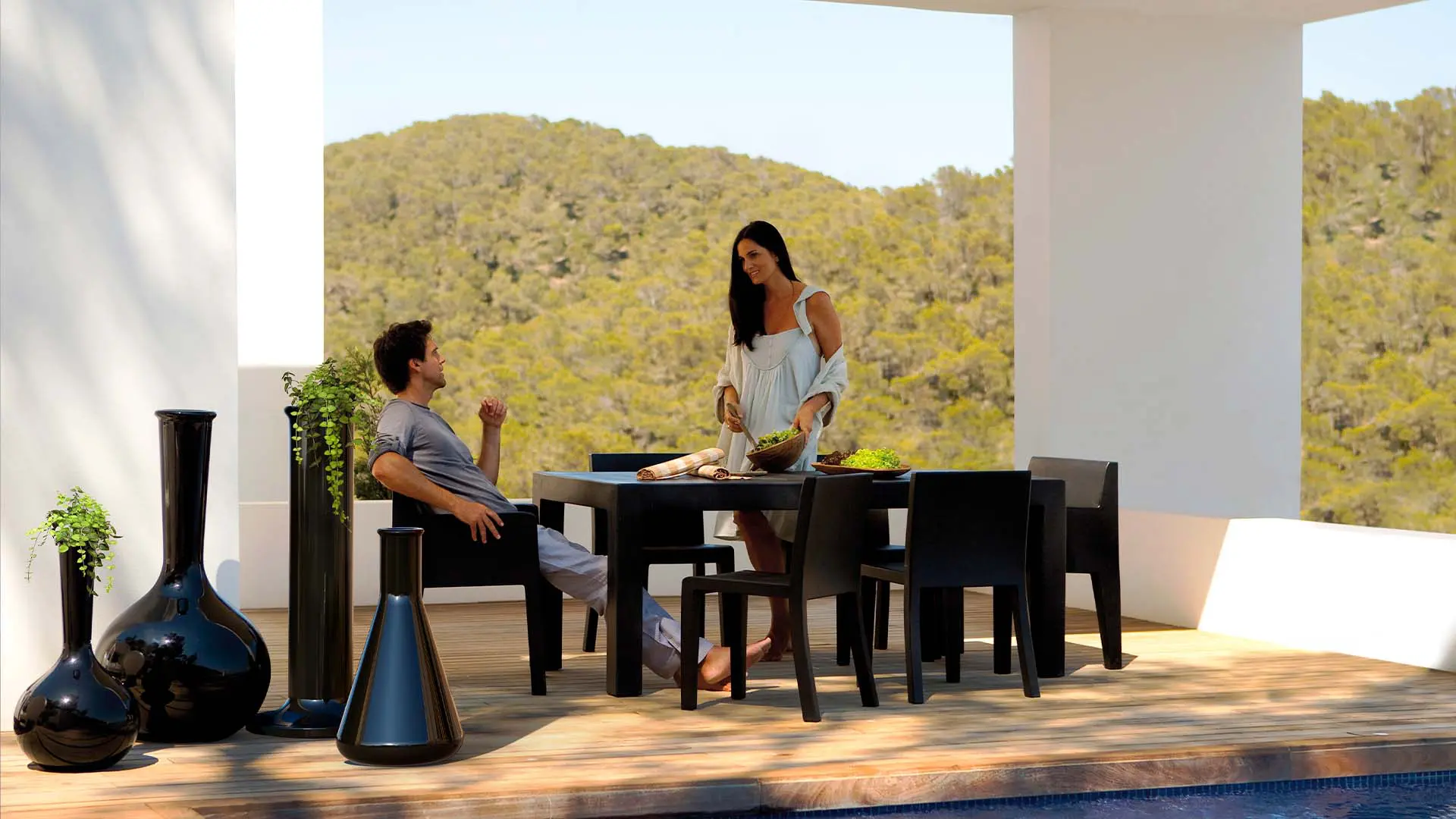 Chemistubes planters by Teresa Sapey Vondom