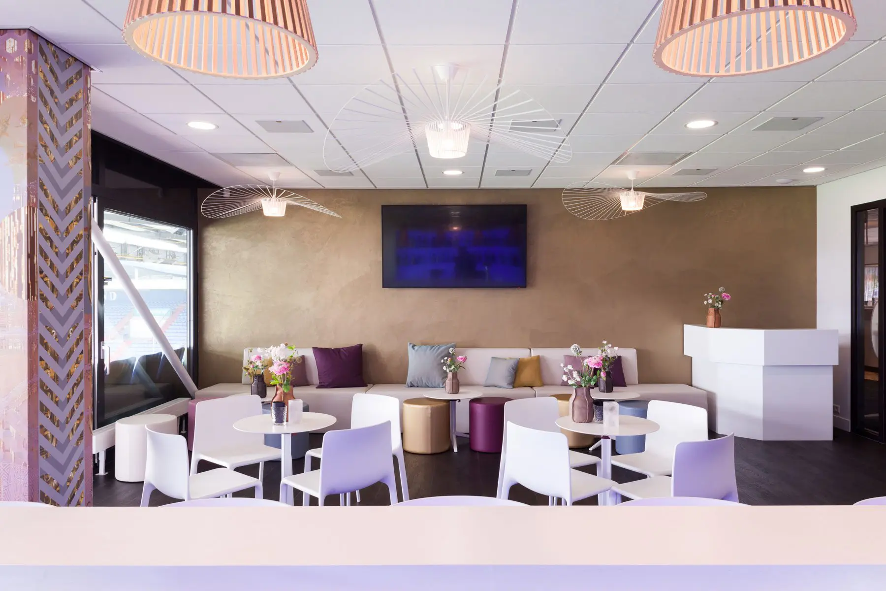 Area VIP room furniture Africa stools and Kes chairs Vondom