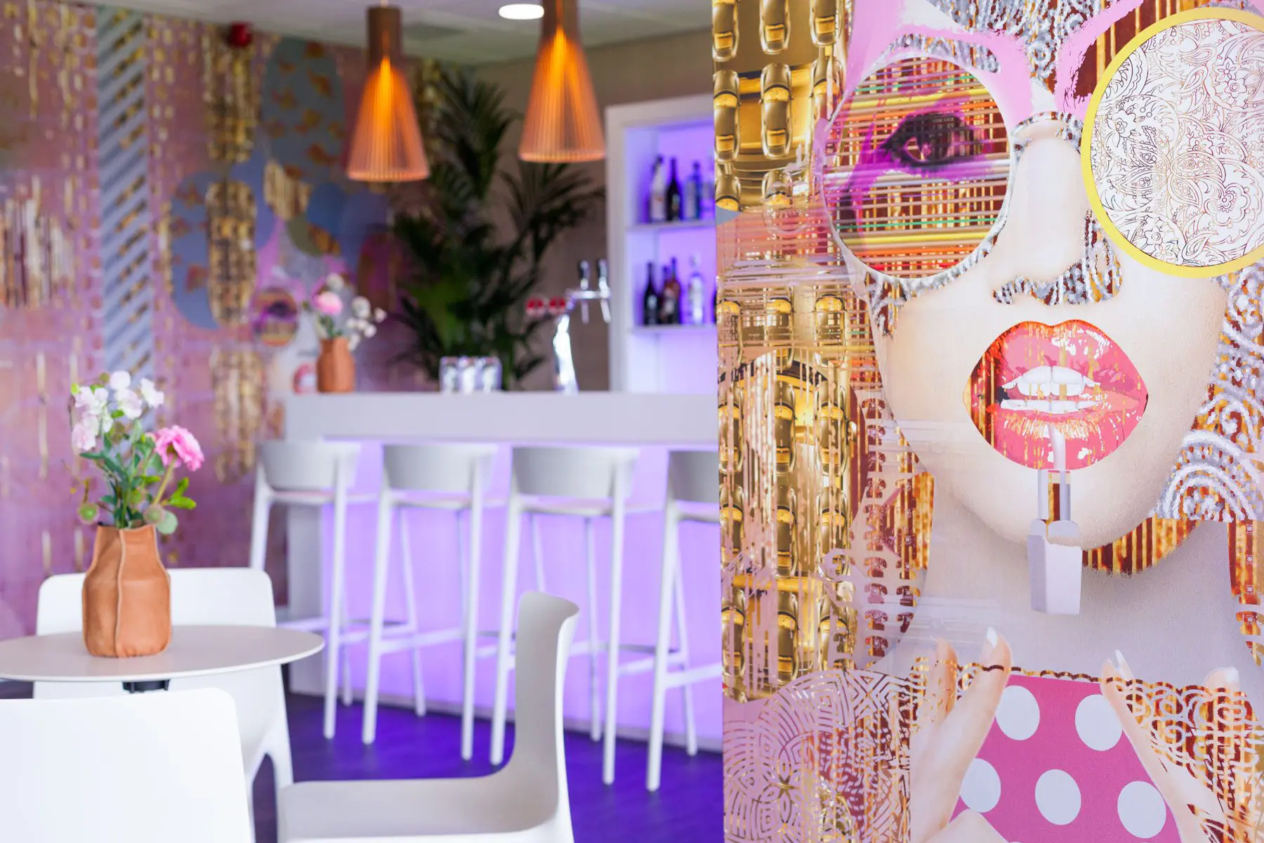 Area VIP room furniture Africa stools and Kes chairs Vondom