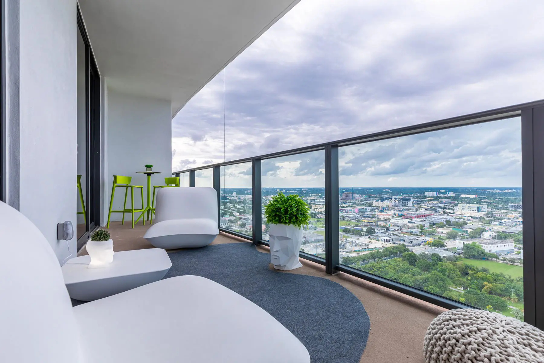 Apartment furniture Adan planters, Pillow outdoor sofa, Africa outdoor stools and Mari-sol design table by Vondom