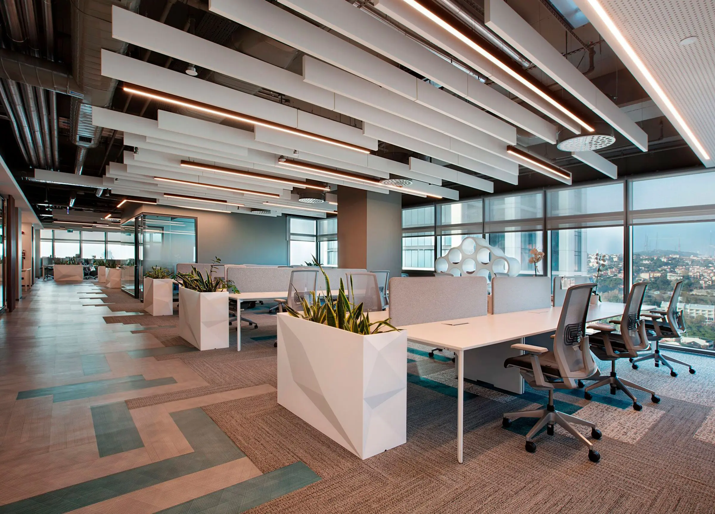 Contract furniture project with Faz planters by Vondom