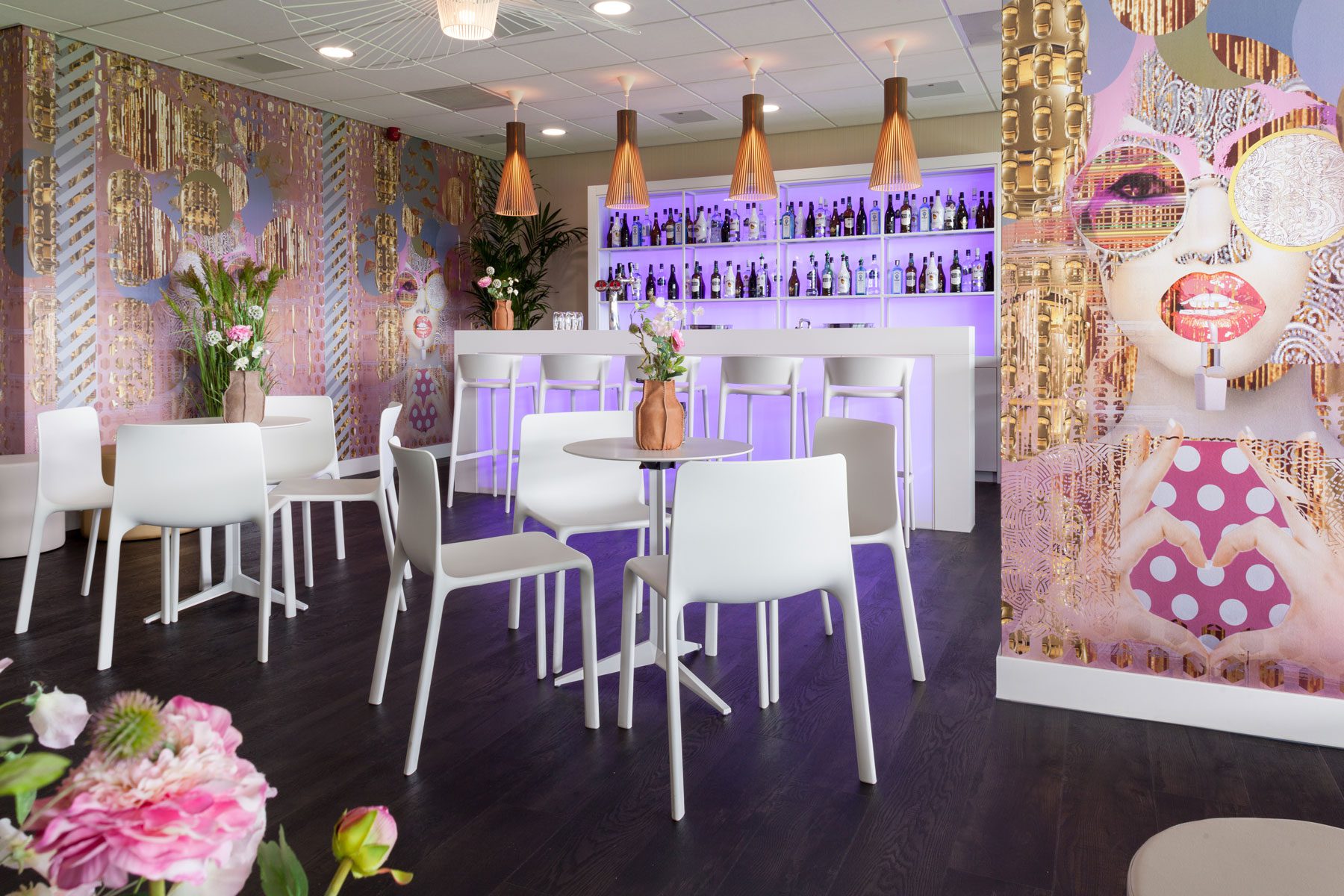 Area VIP room furniture Africa stools and Kes chairs Vondom