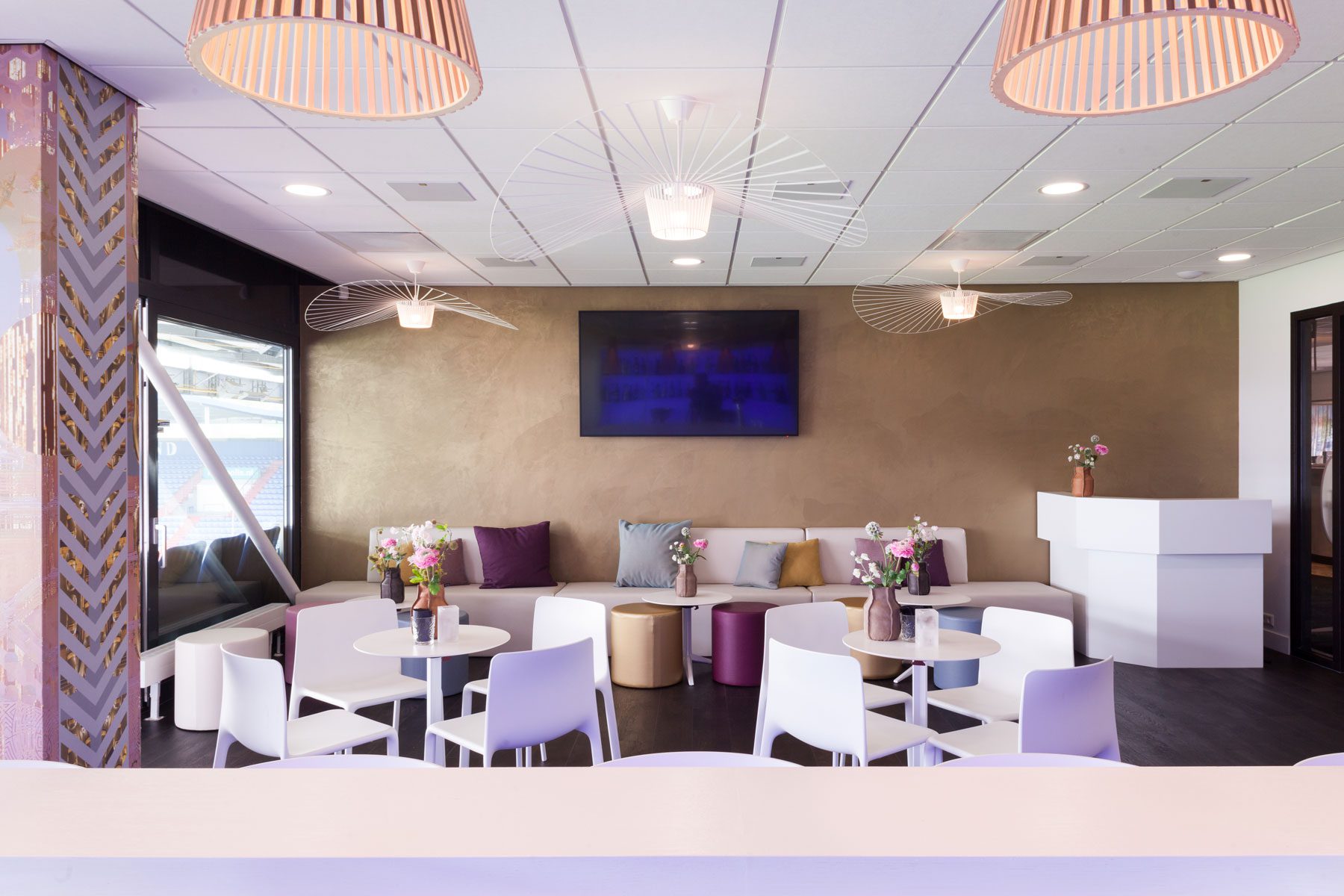 Area VIP room furniture Africa stools and Kes chairs Vondom