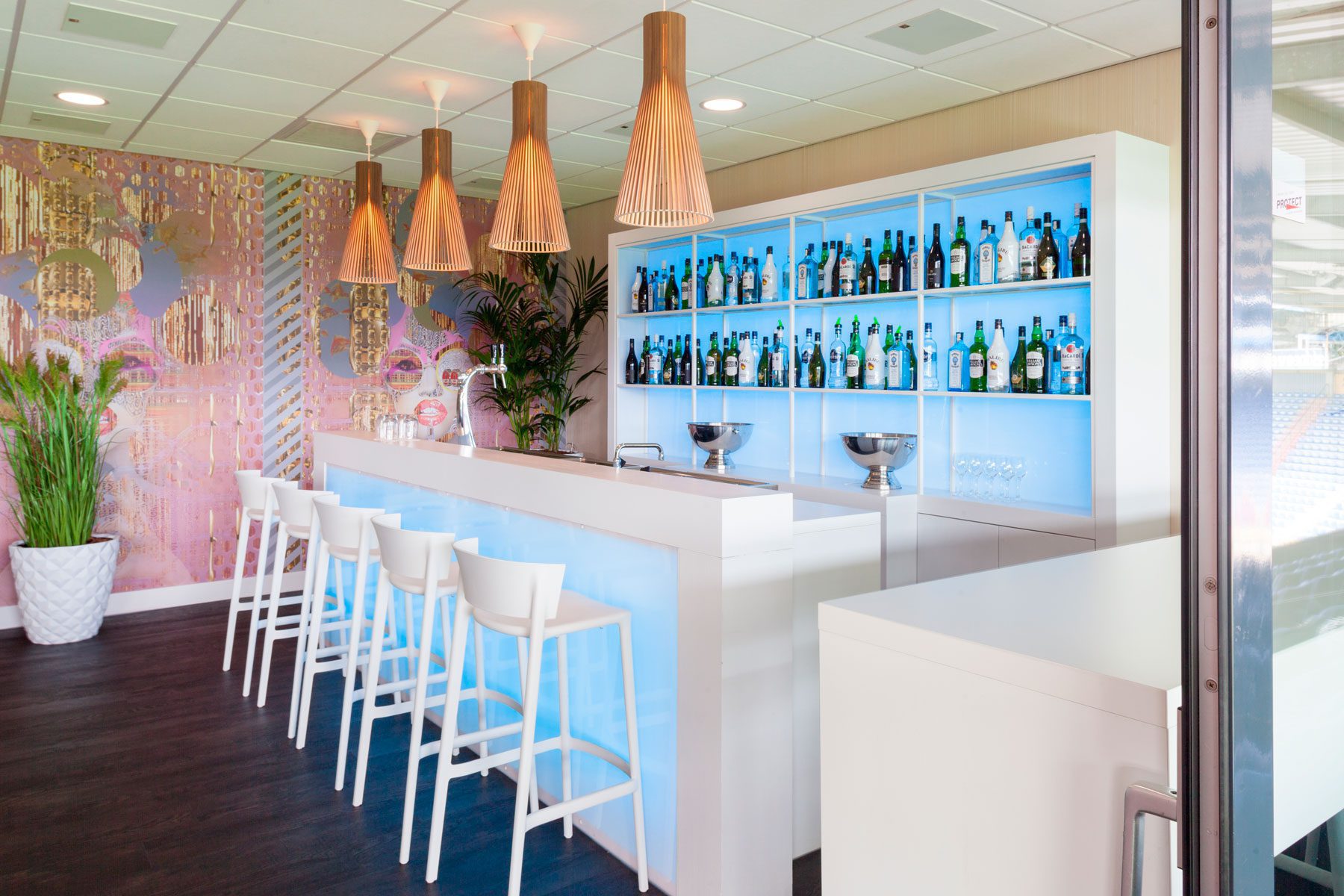 Area VIP room furniture Africa stools and Kes chairs Vondom