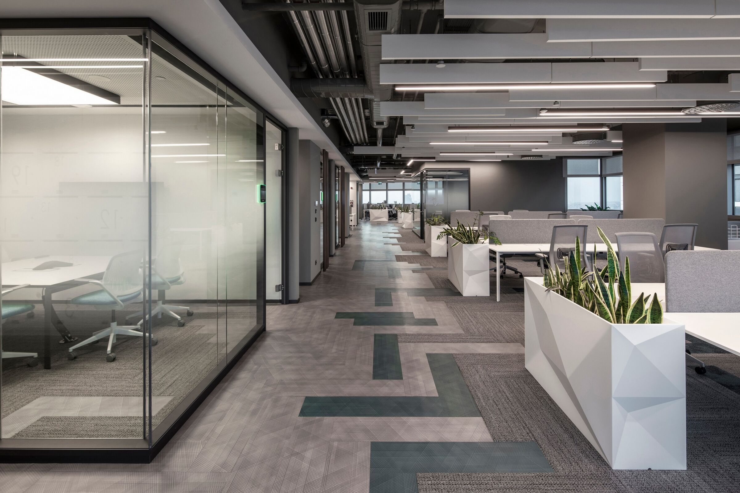 Contract furniture project with Faz planters by Vondom