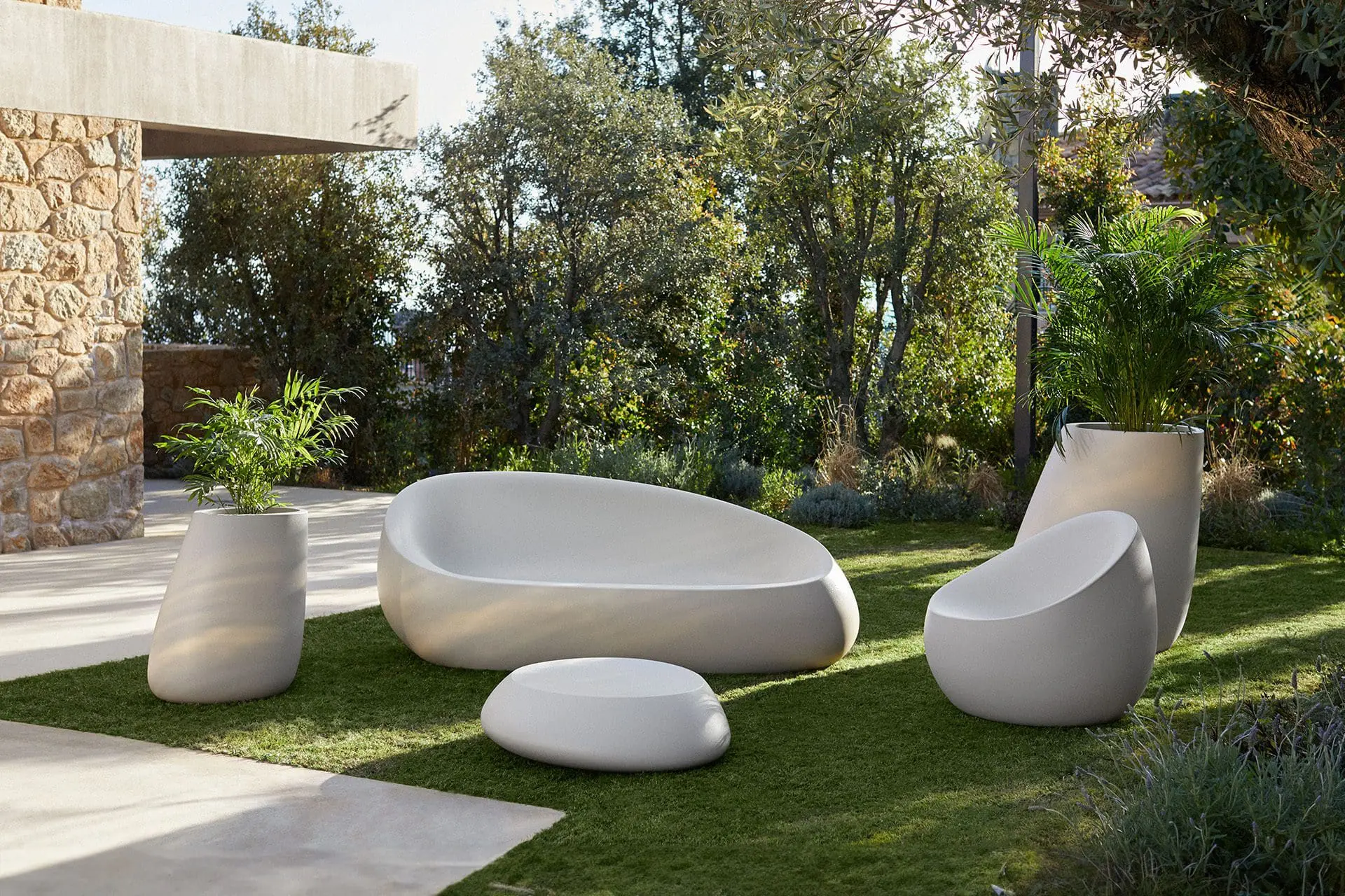 Vondom Stone outdoor furniture collection, by Stefano Giovannoni