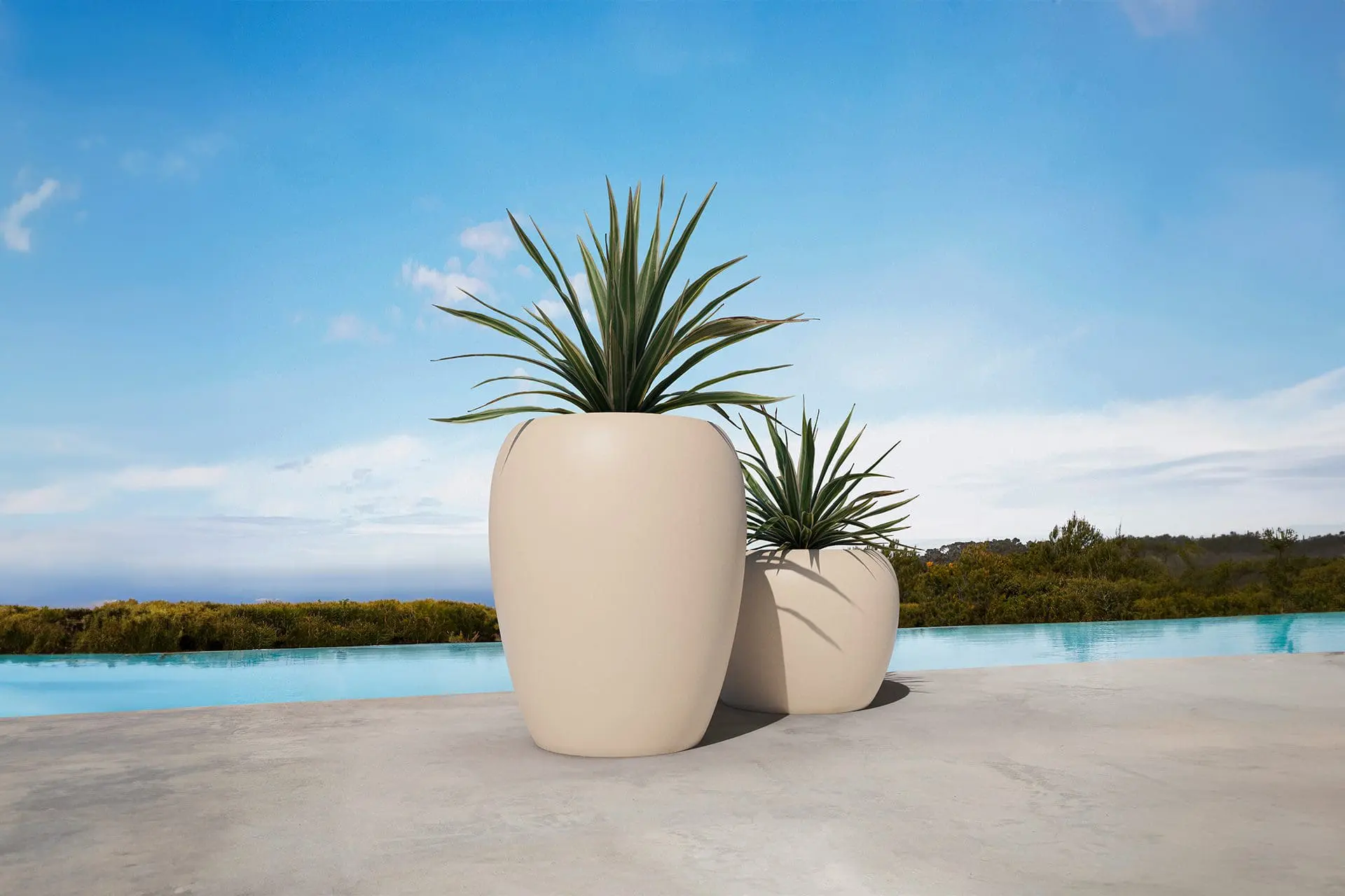 Vondom Blow planters, by Stefano Giovannoni