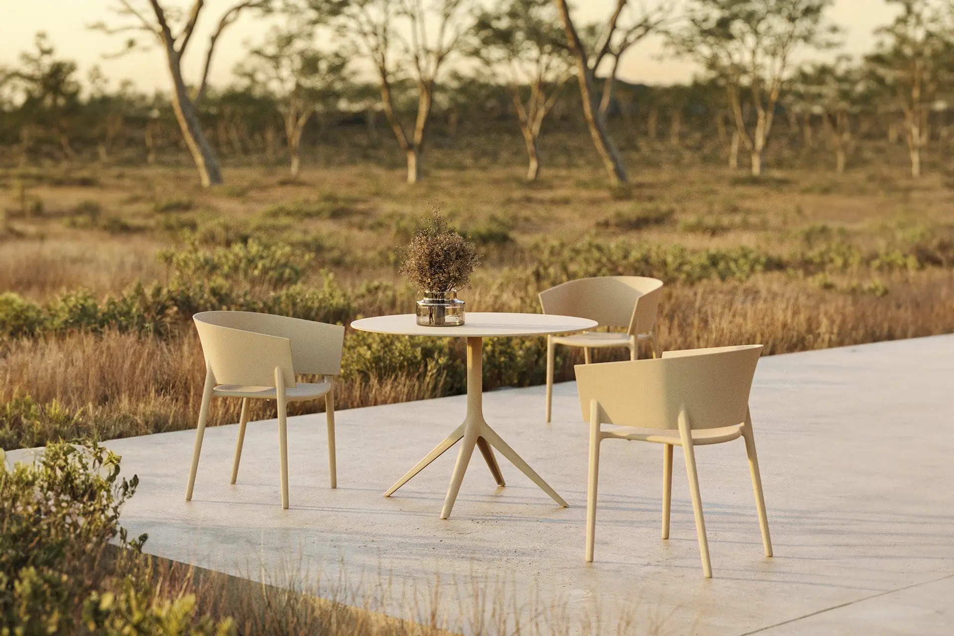 Mari-sol, mesa de exterior diseñada por Eugeni Quitllet para Vondom