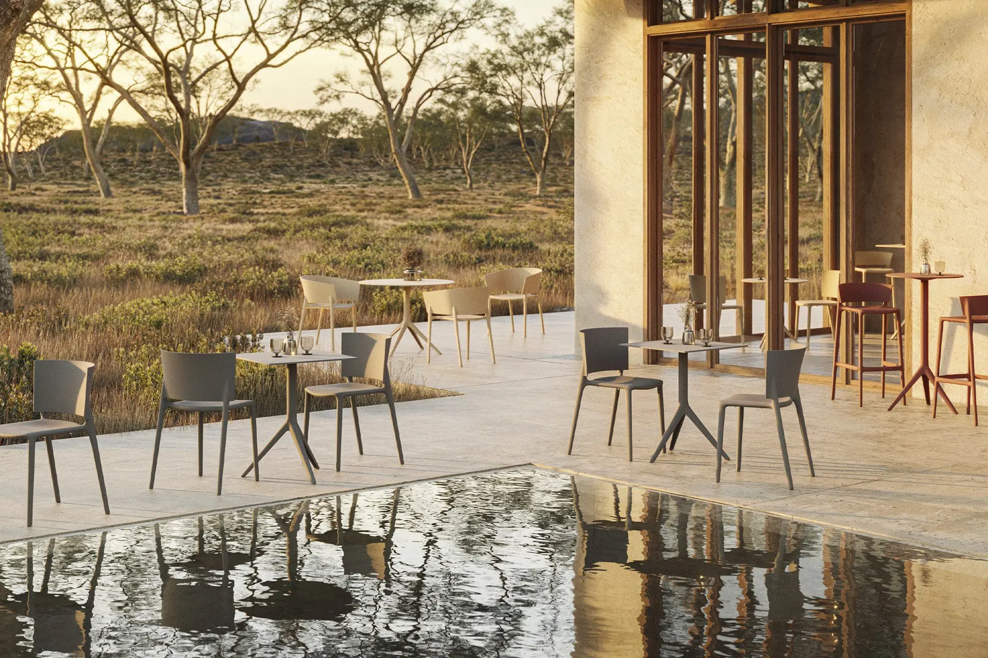 Mari-sol, mesa de exterior diseñada por Eugeni Quitllet para Vondom