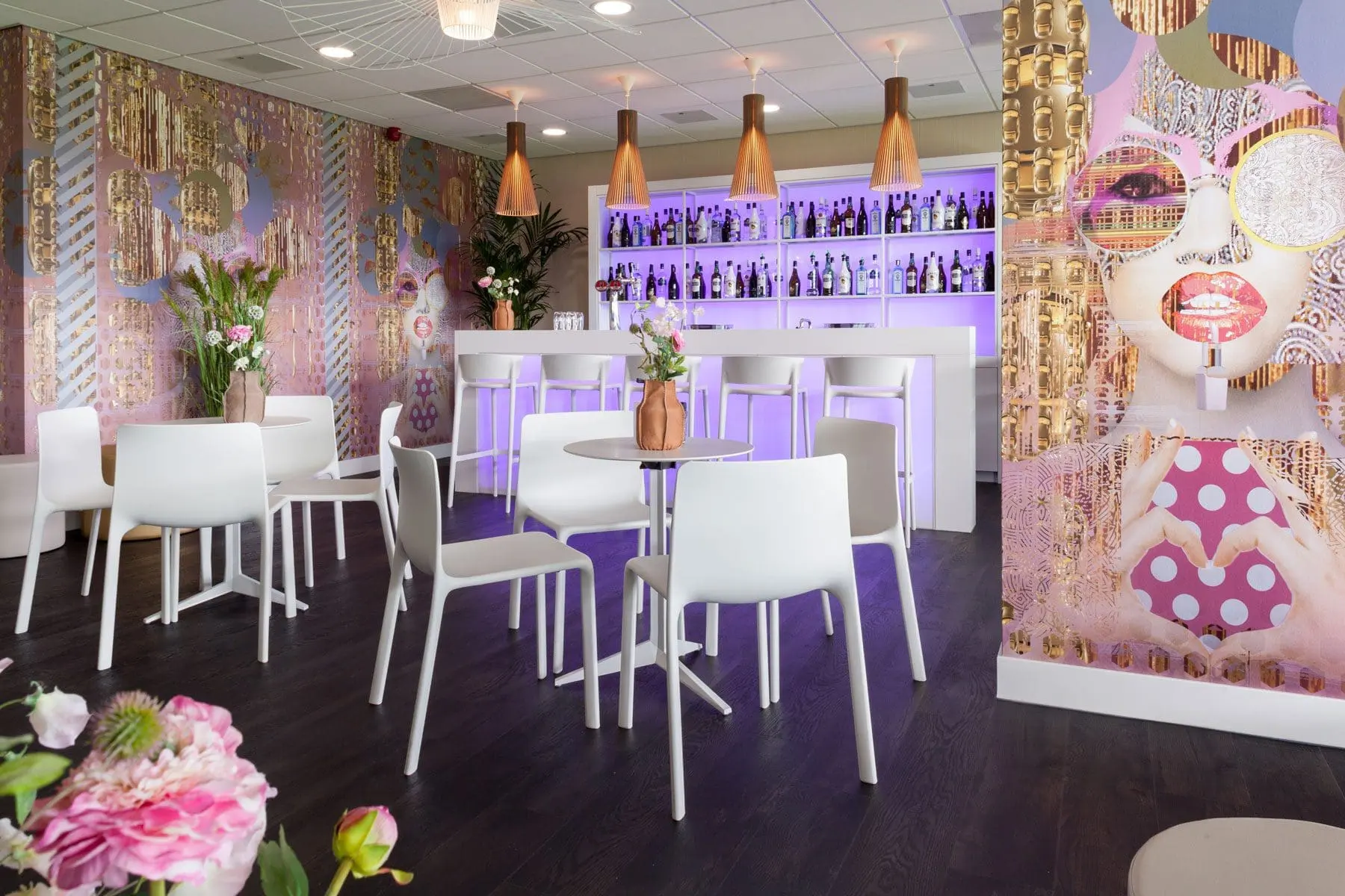 Area VIP room furniture Africa stools and Kes chairs Vondom