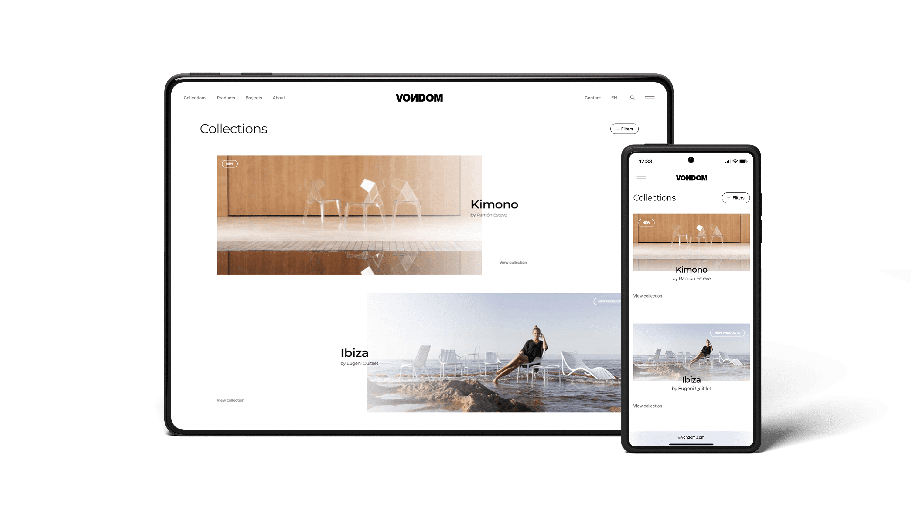 Vondom lanza nuevo diseño web: minimalismo y sencillez