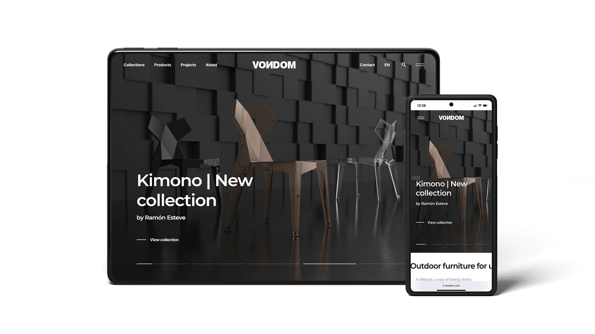 Vondom lanza nuevo diseño web: minimalismo y sencillez