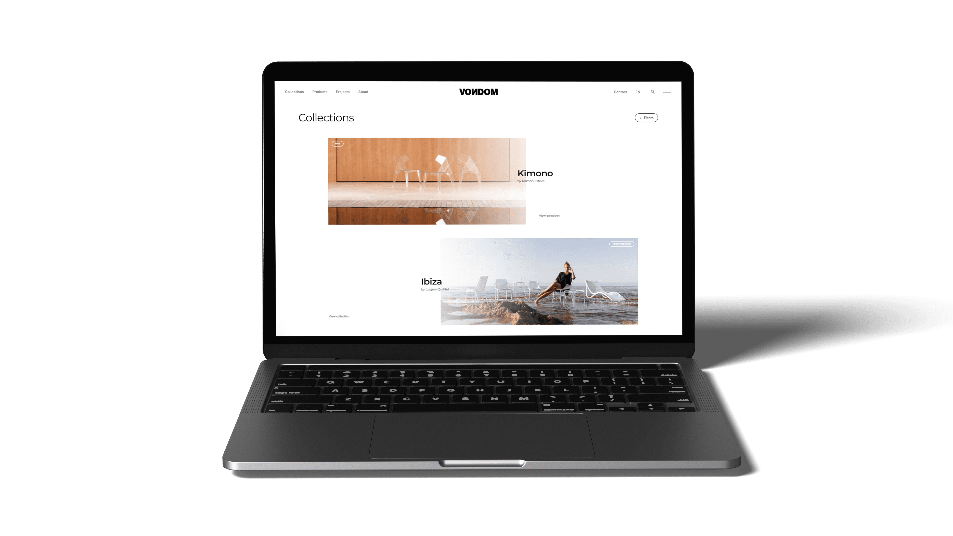 Vondom lanza nuevo diseño web: minimalismo y sencillez