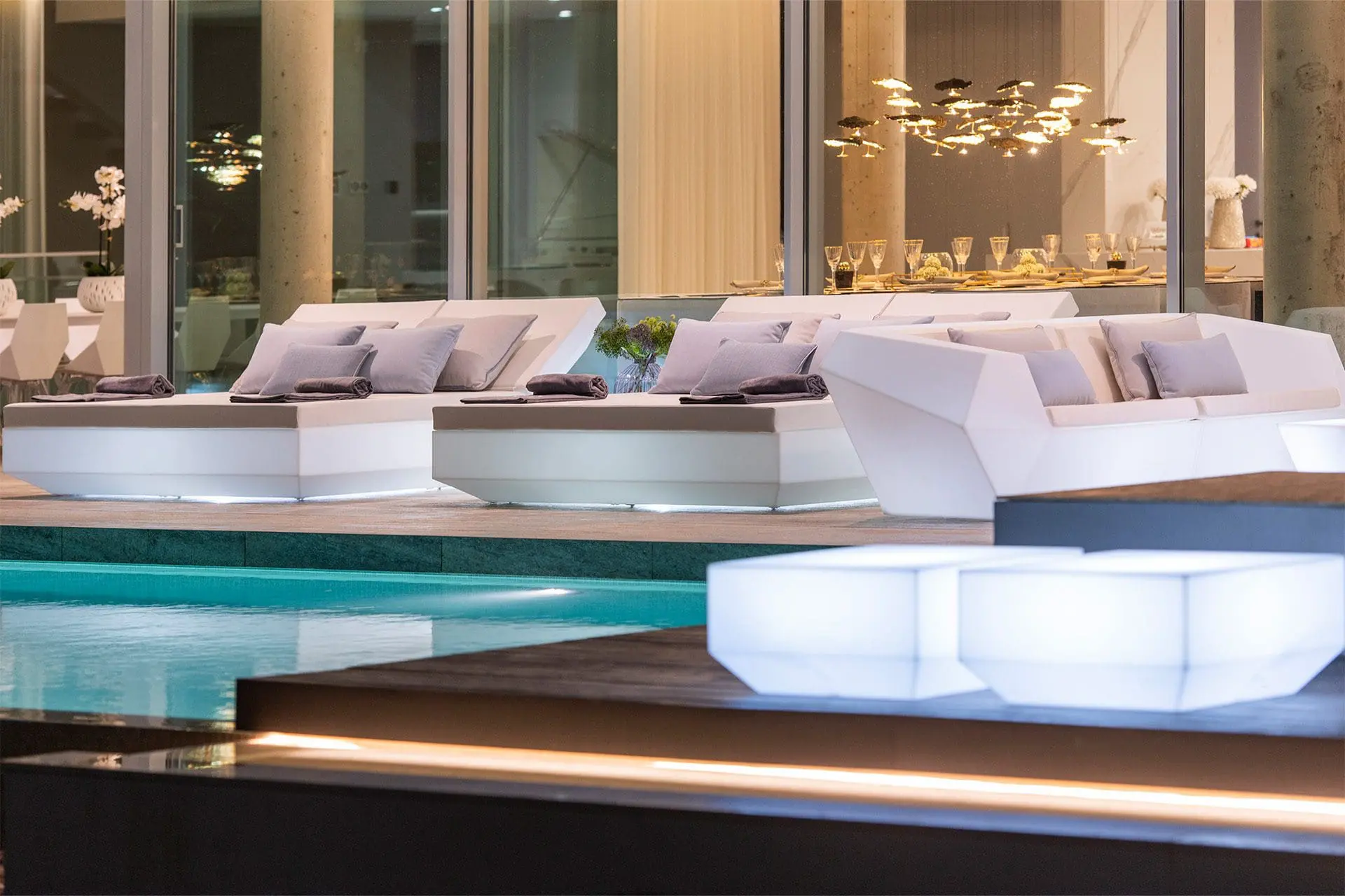 Muebles de exterior iluminados de Vondom