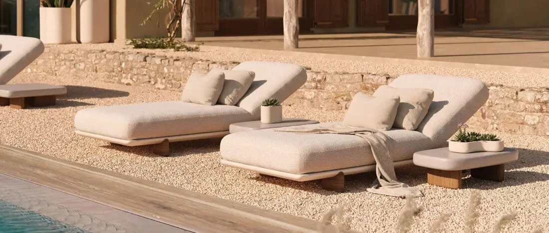 Tumbonas de diseño para terrazas exteriores