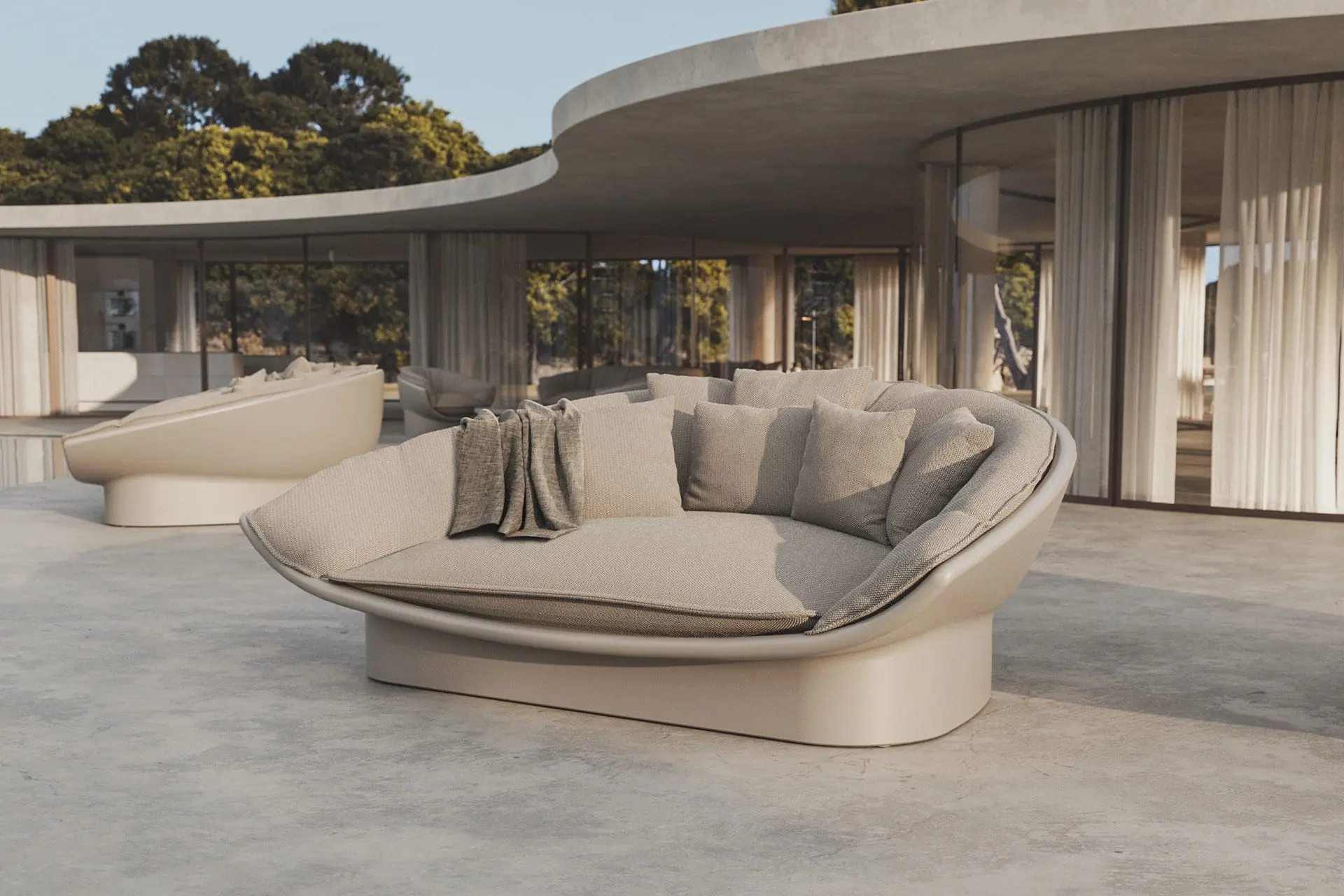 Vondom Luna daybed detail by Ramón Esteve