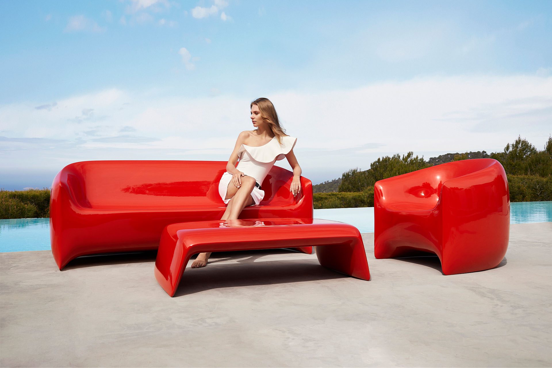 Vondom Blow outdoor sofa, by Stefano Giovannoni