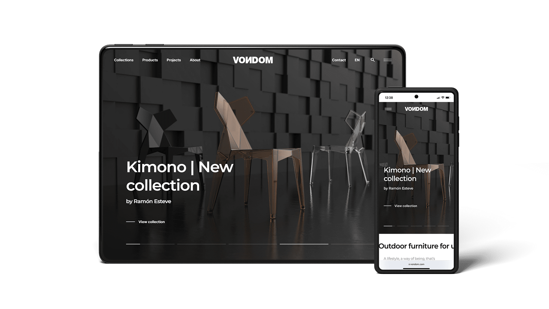 Vondom lanza nuevo diseño web: minimalismo y sencillez