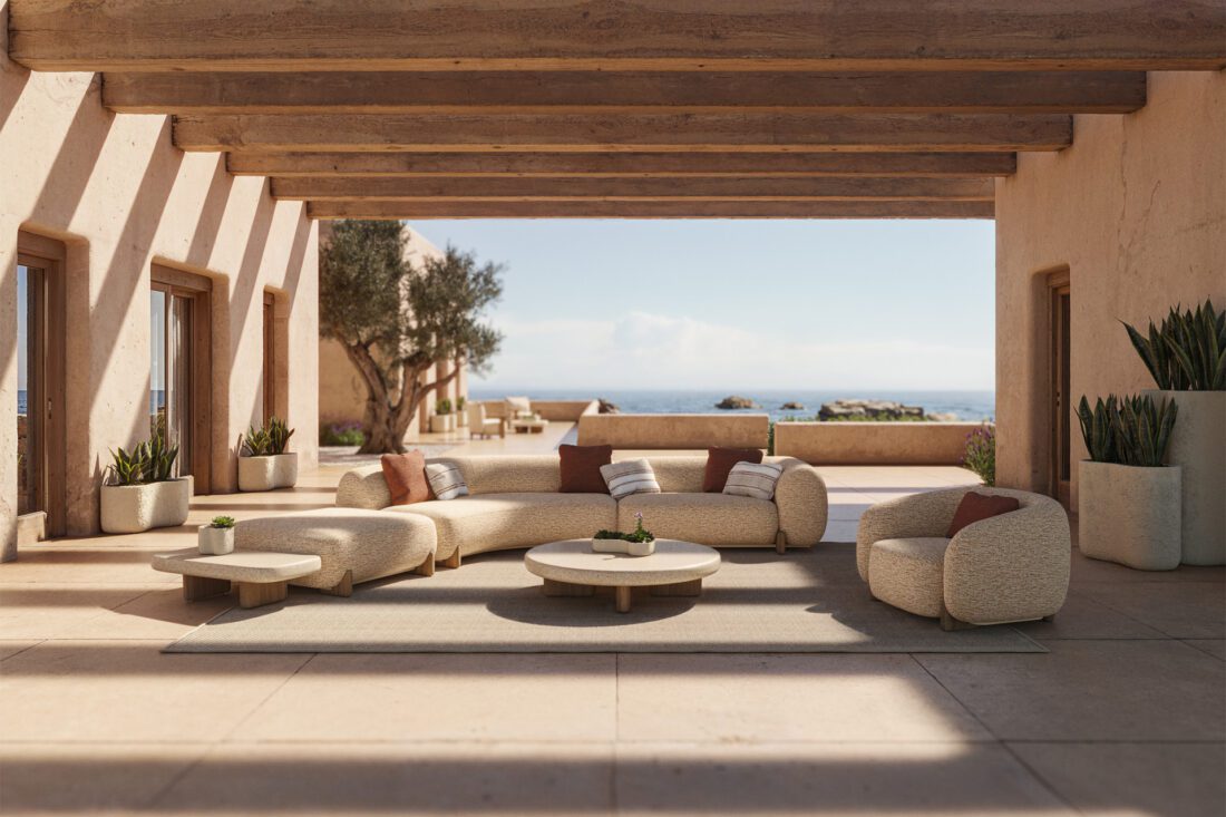 Vondom Milos outdoor furniture designed by Jean-Marie Massaud.