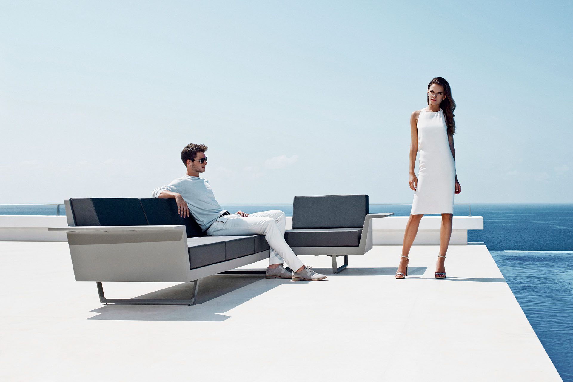 Delta outdoor sofa designed by Jorge Pensi Vondom