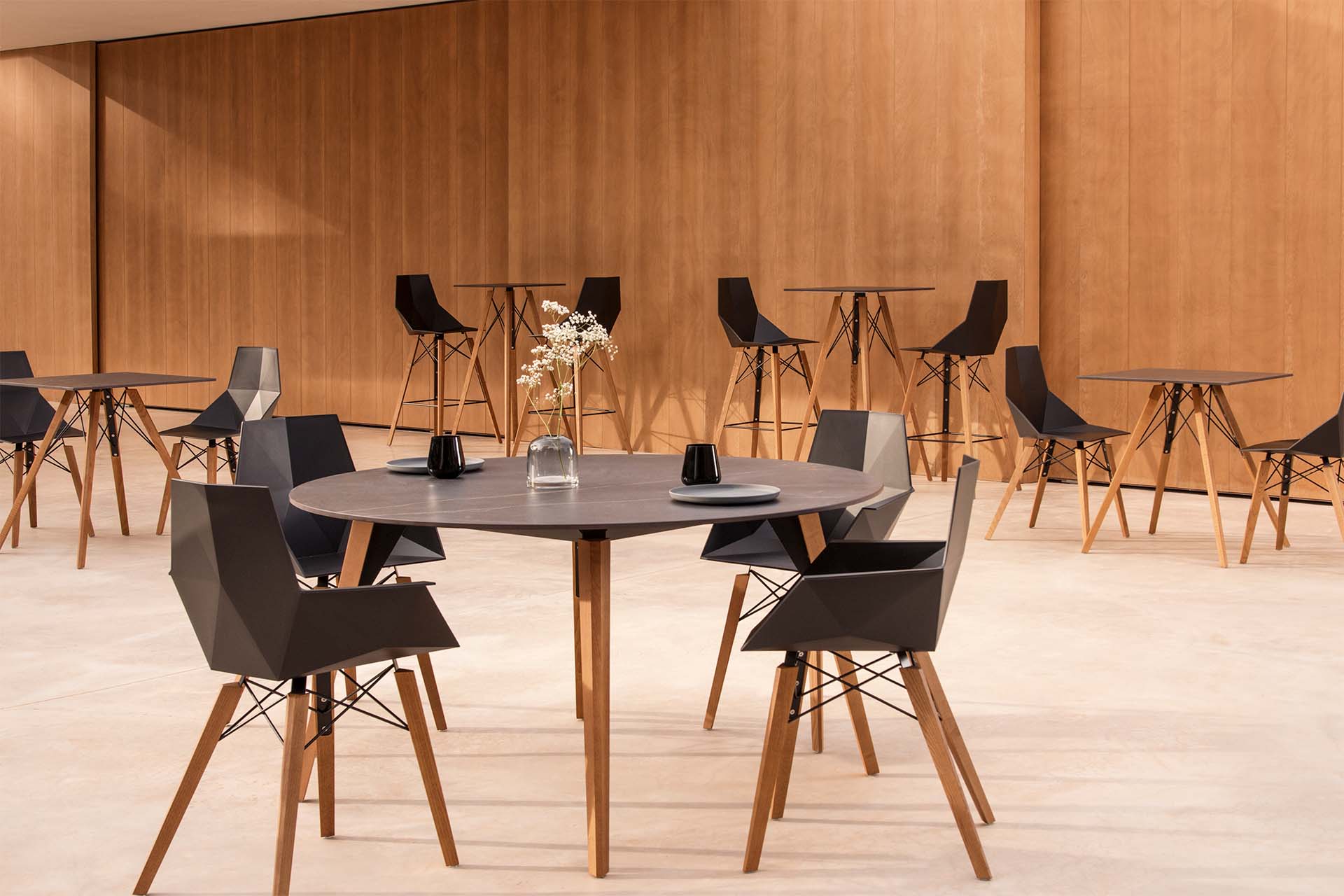Faz Wood chairs and tables Vondom