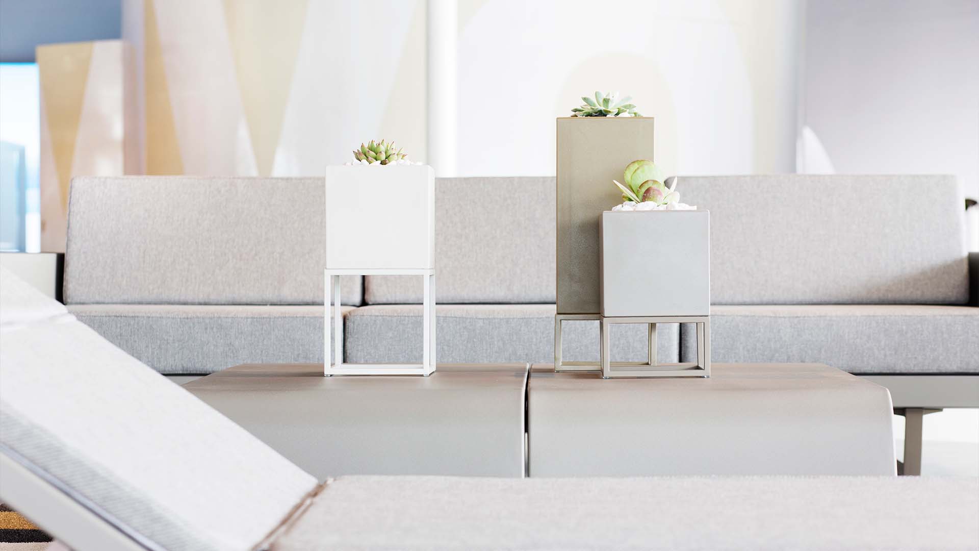 Vela planters designed by Ramon Esteve Vondom